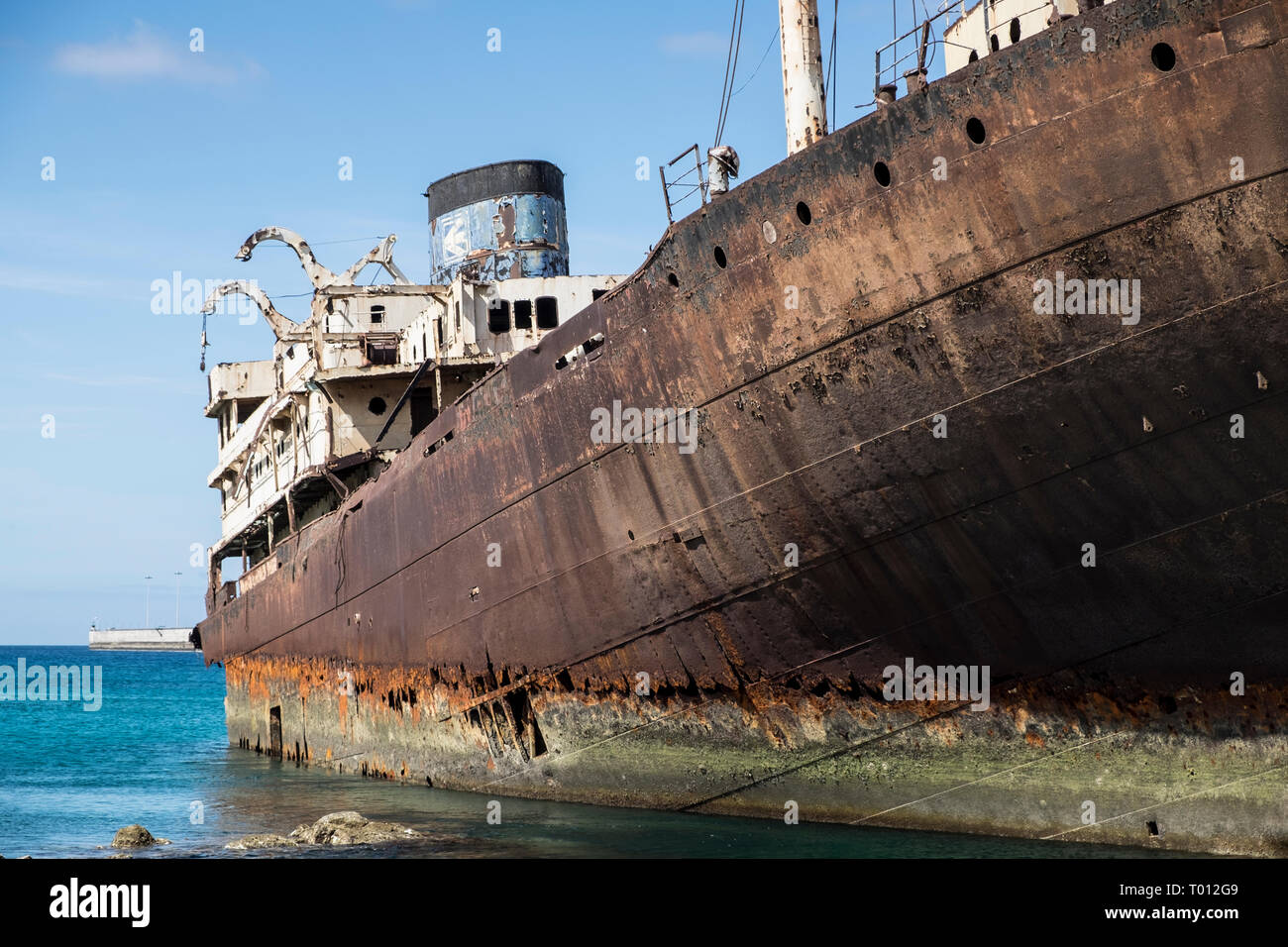 Telamon (Temple Hall) Shipwreck, Arrecife, Lanzarote Stock Photo - Alamy