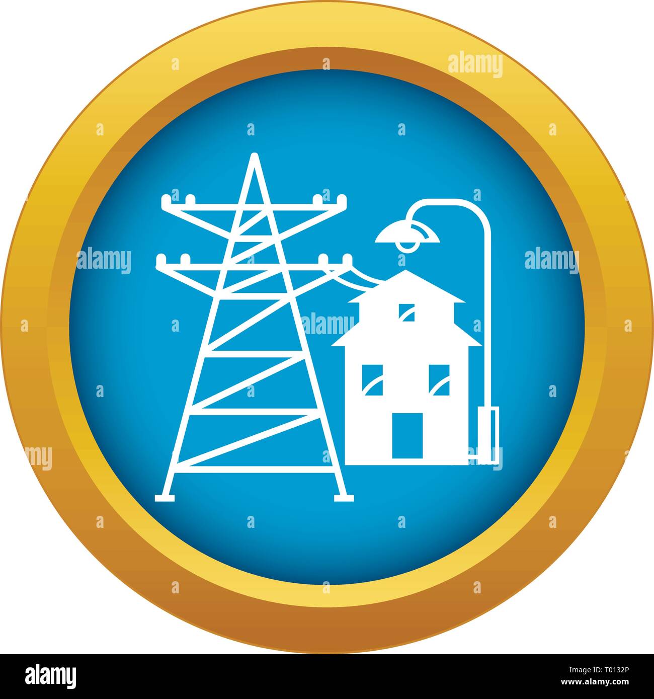 Farm house icon blue vector isolated Stock Vector Image & Art - Alamy