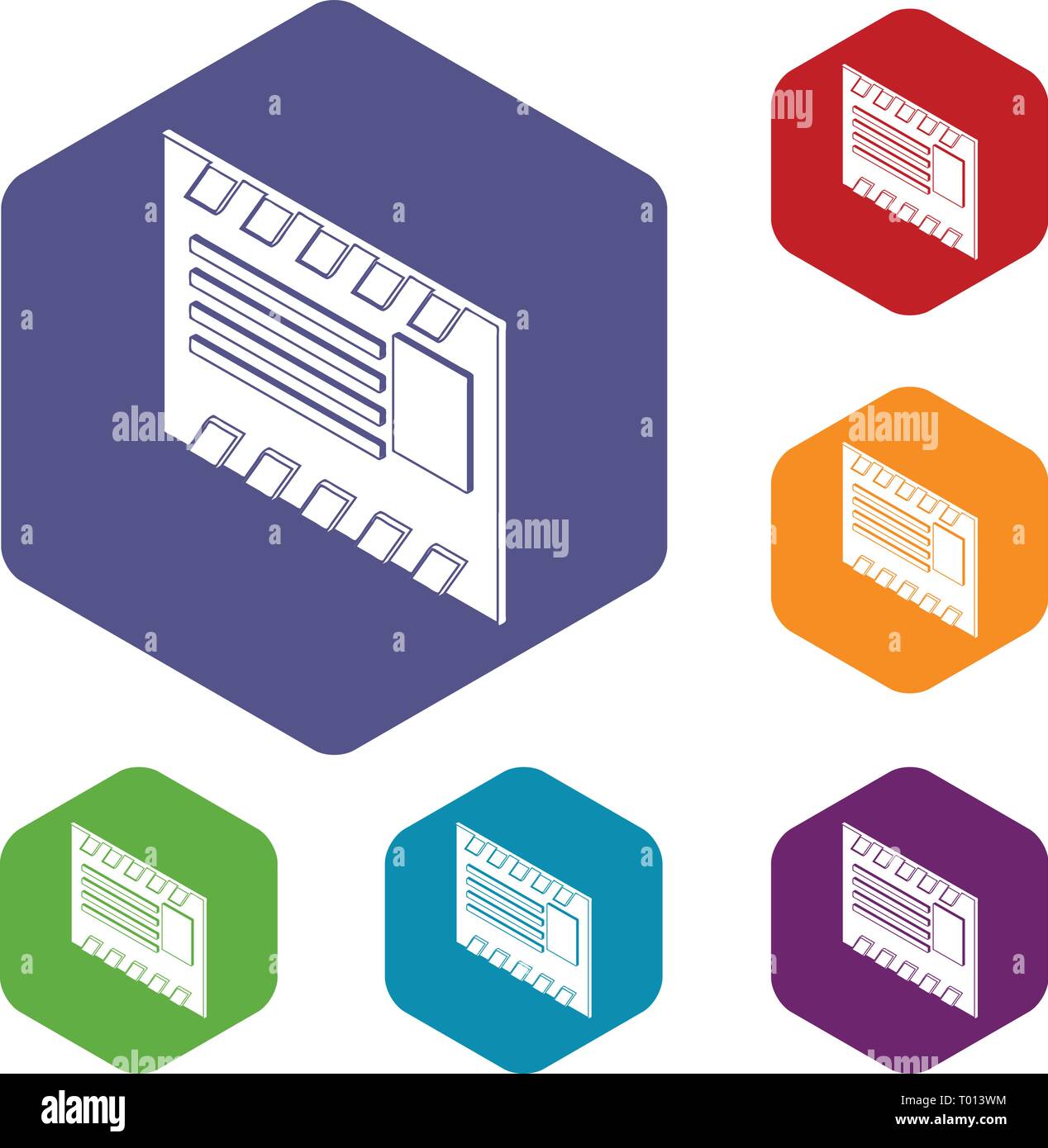 Postal envelope icons vector hexahedron Stock Vector