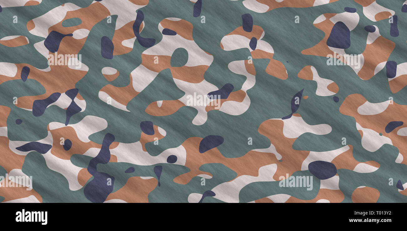 Army Camouflage Background. Military Camo Clothing Texture. Seamless Combat Uniform. Stock Photo
