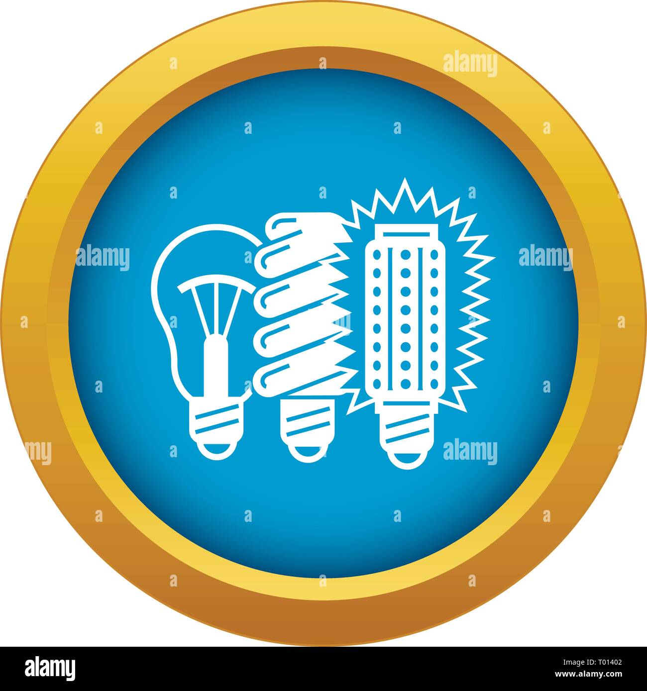 Traditional bulb icon blue vector isolated Stock Vector Image & Art - Alamy