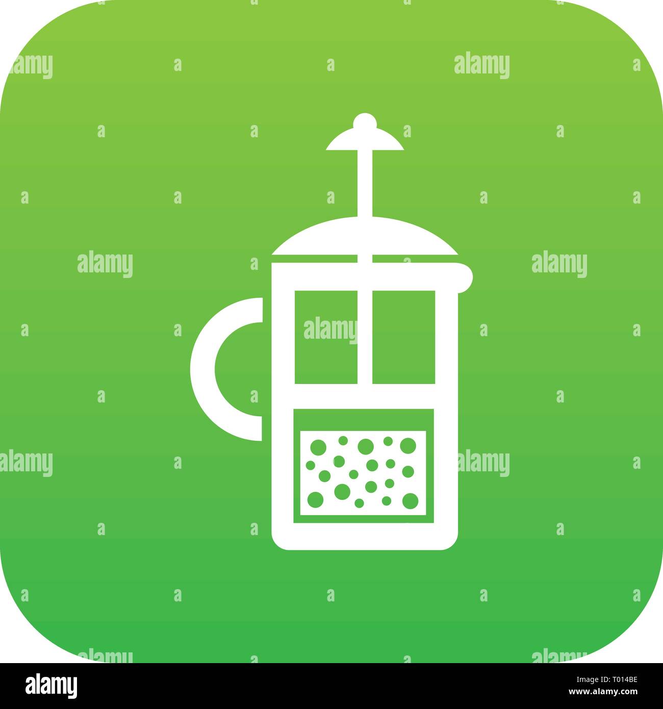 Press kettle icon, simple style Stock Vector