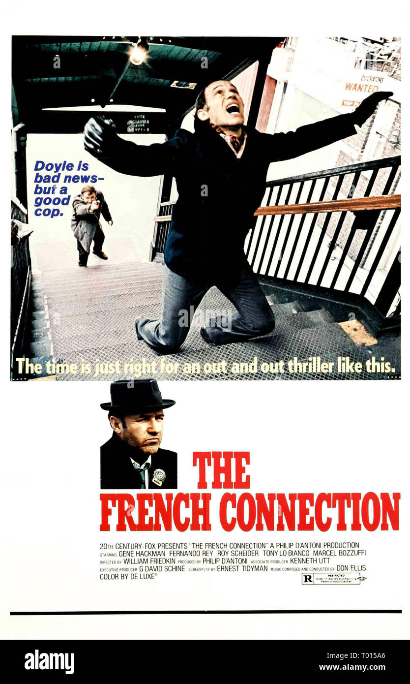 MOVIE POSTER, THE FRENCH CONNECTION, 1971 Stock Photo