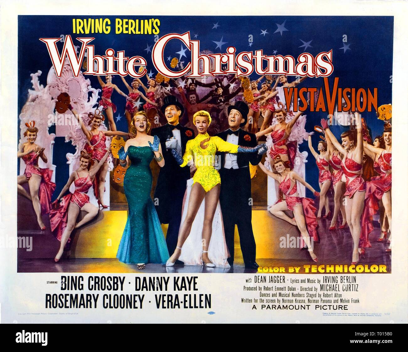 WHITE CHRISTMAS, ROSEMARY CLOONEY, DANNY KAYE, VERA-ELLEN , BING CROSBY, 1954 Stock Photo