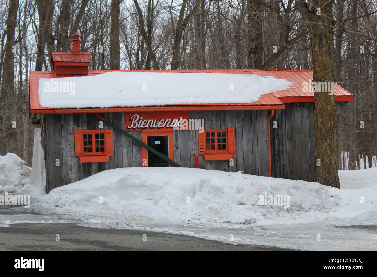 Sugarshack in Québec Stock Photo Alamy