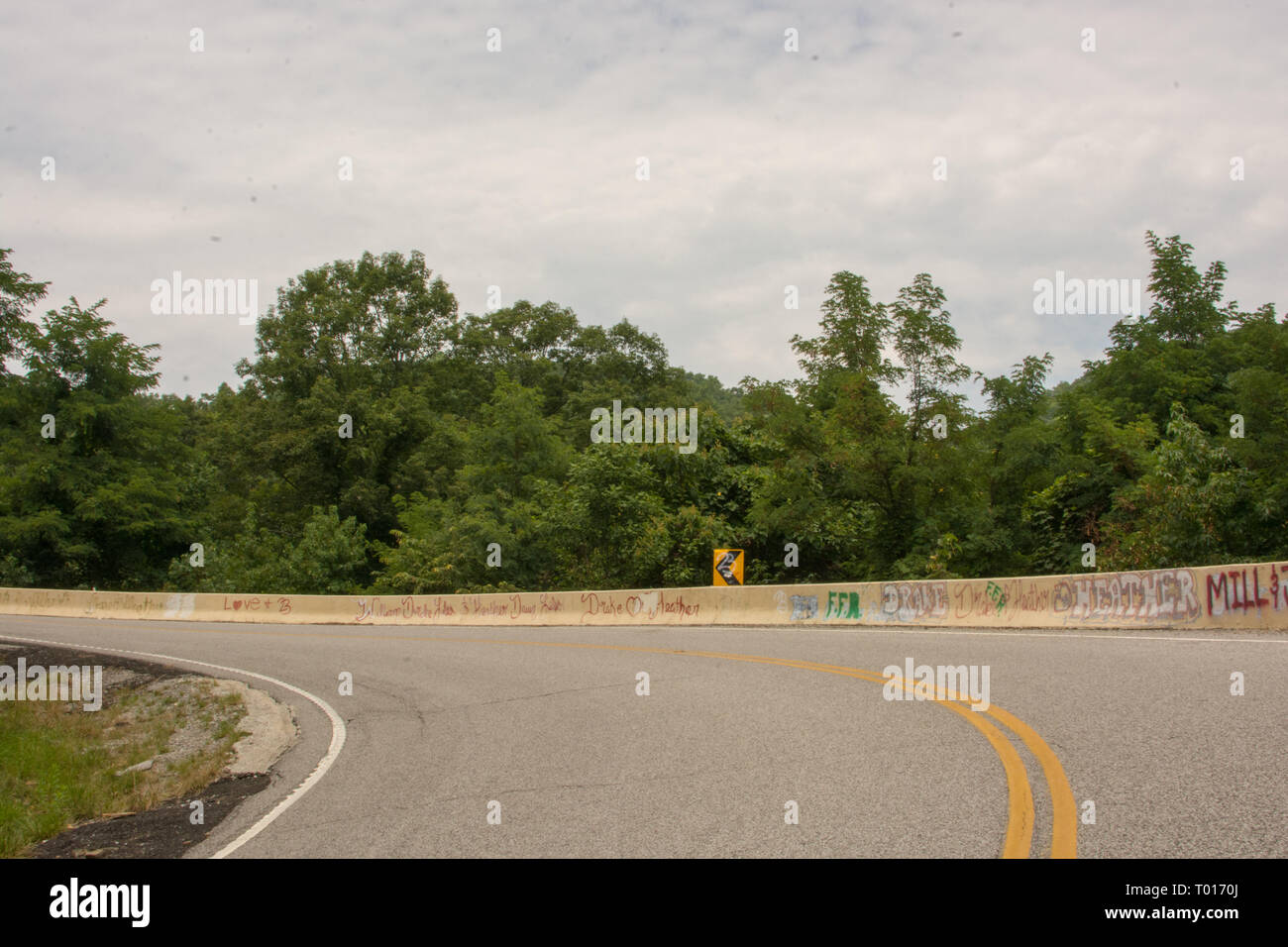 Residences, Homes, S=shops and other scenes on the roadways of Oliver Springs, Tennessee. Stock Photo