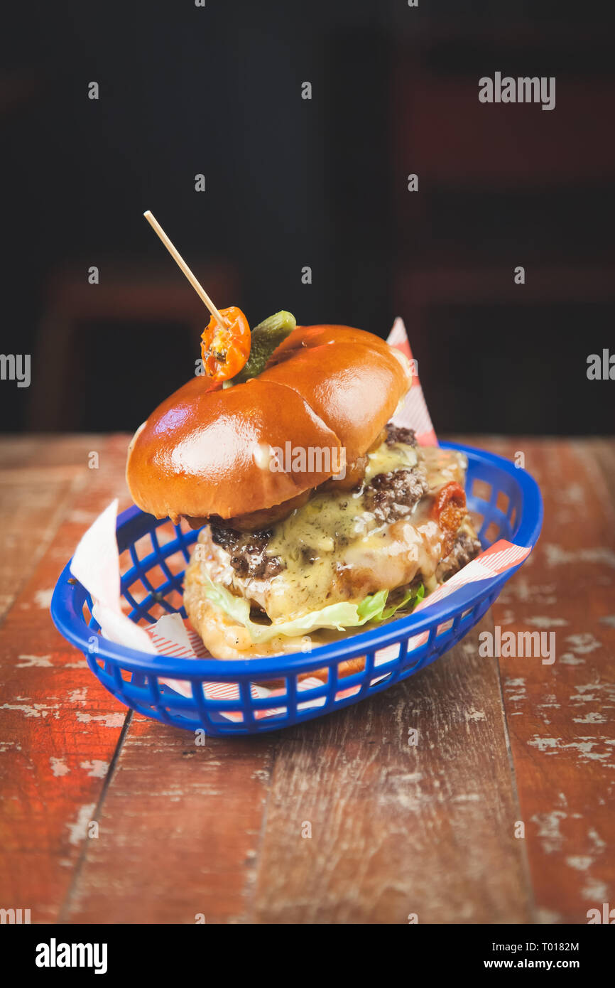 Greasy burger hires stock photography and images Alamy