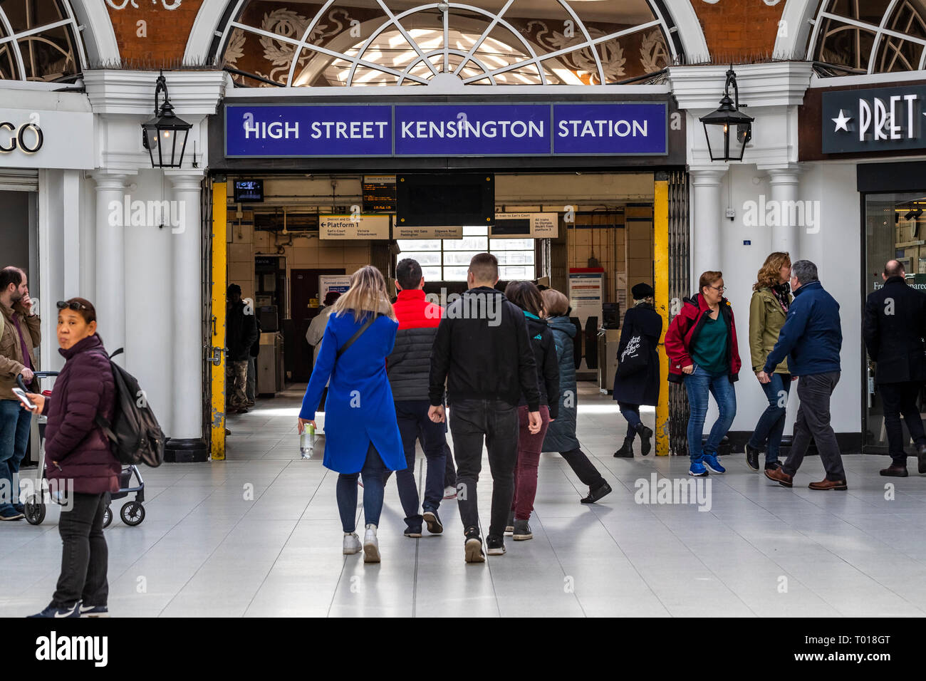 High Street Kensington London Underground station Stock Photo - Alamy