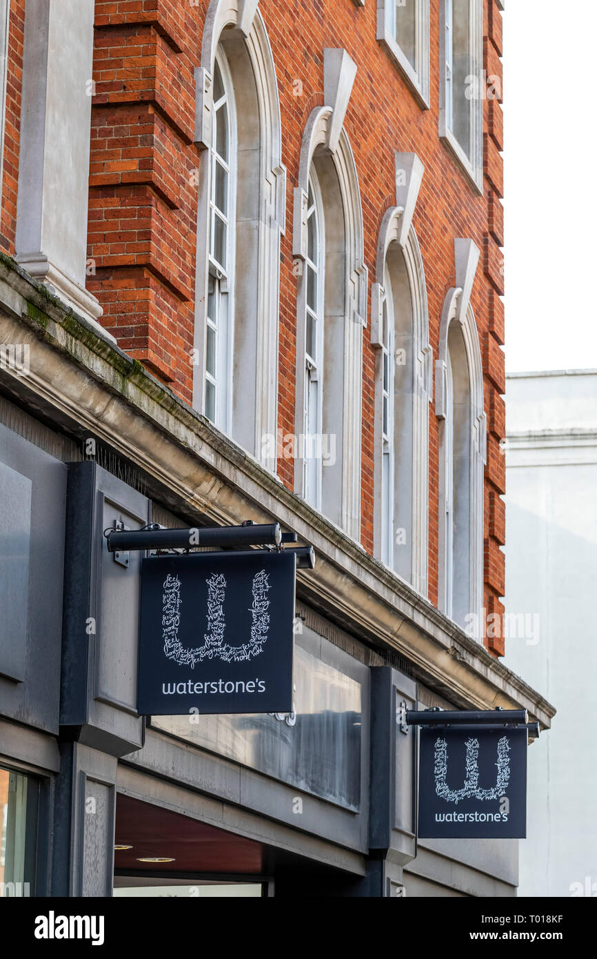 Waterstones book store. High Street Kensington, Kensington, London