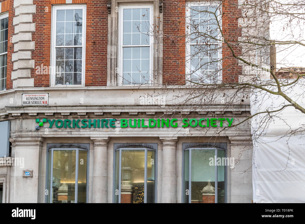 Yorkshire Building Society, High Street, Kensington, London Stock Photo