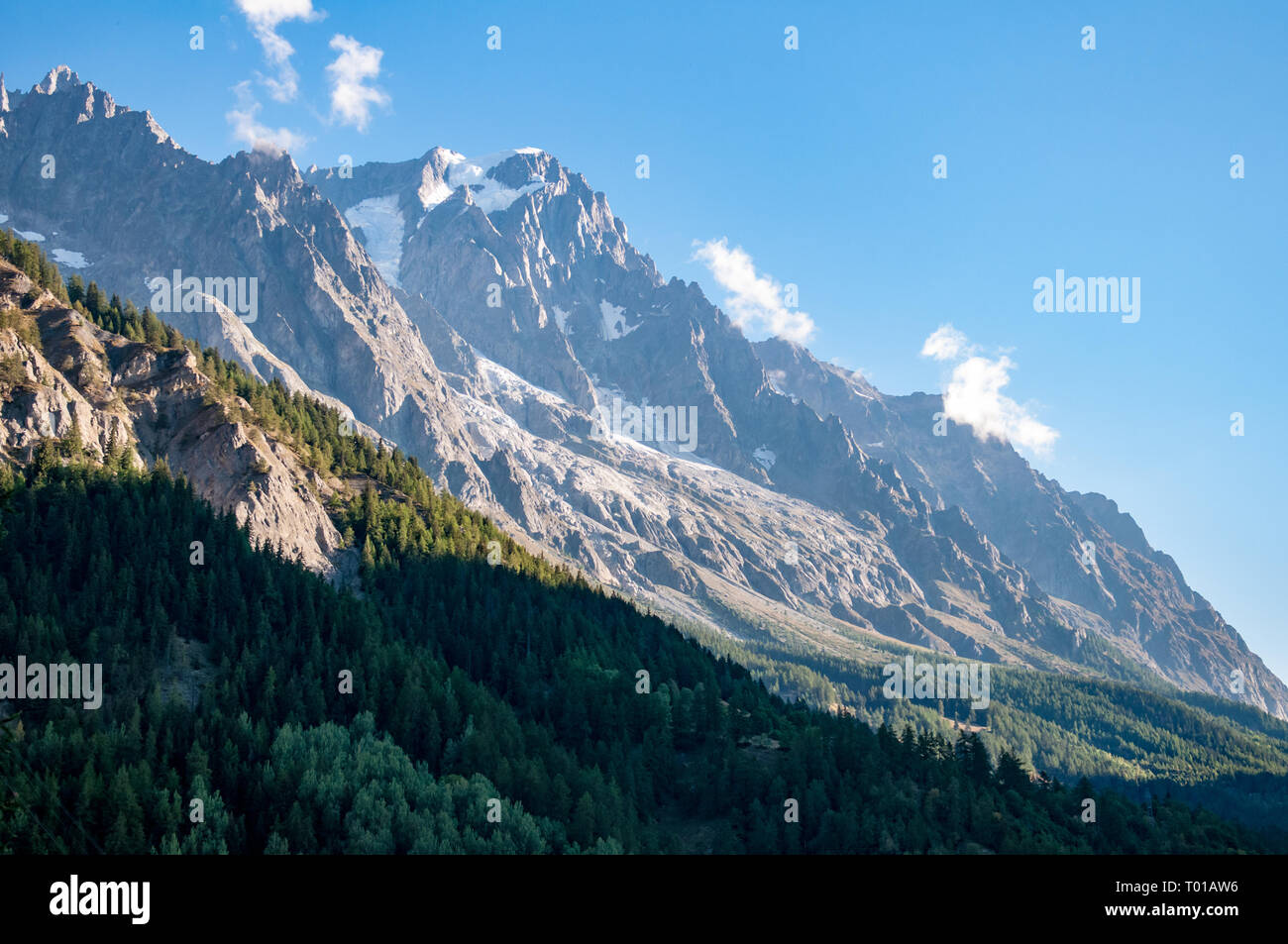 Western Alps are the western part of the Alpine range. Stock Photo