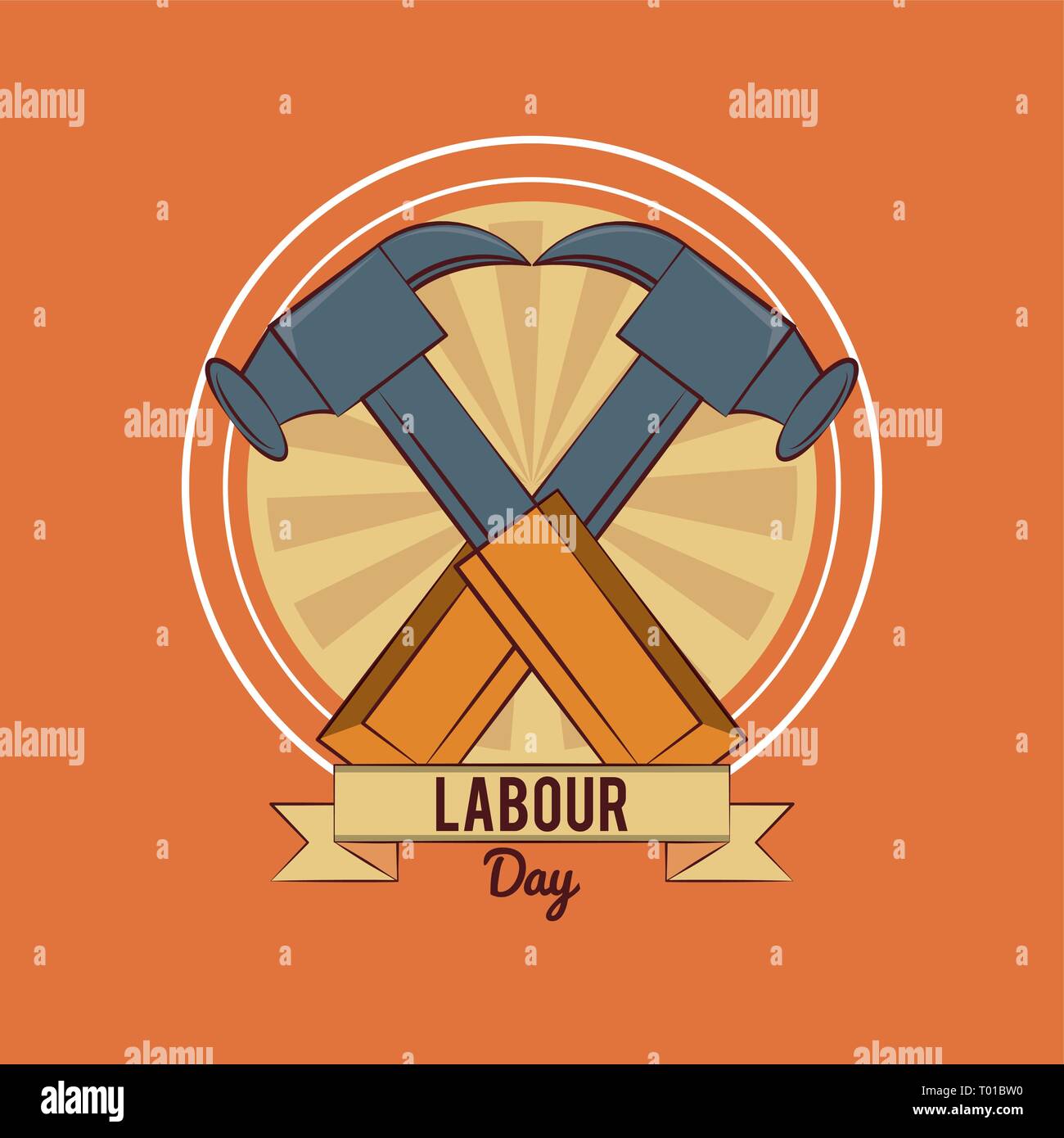 Happy labour day card Stock Vector