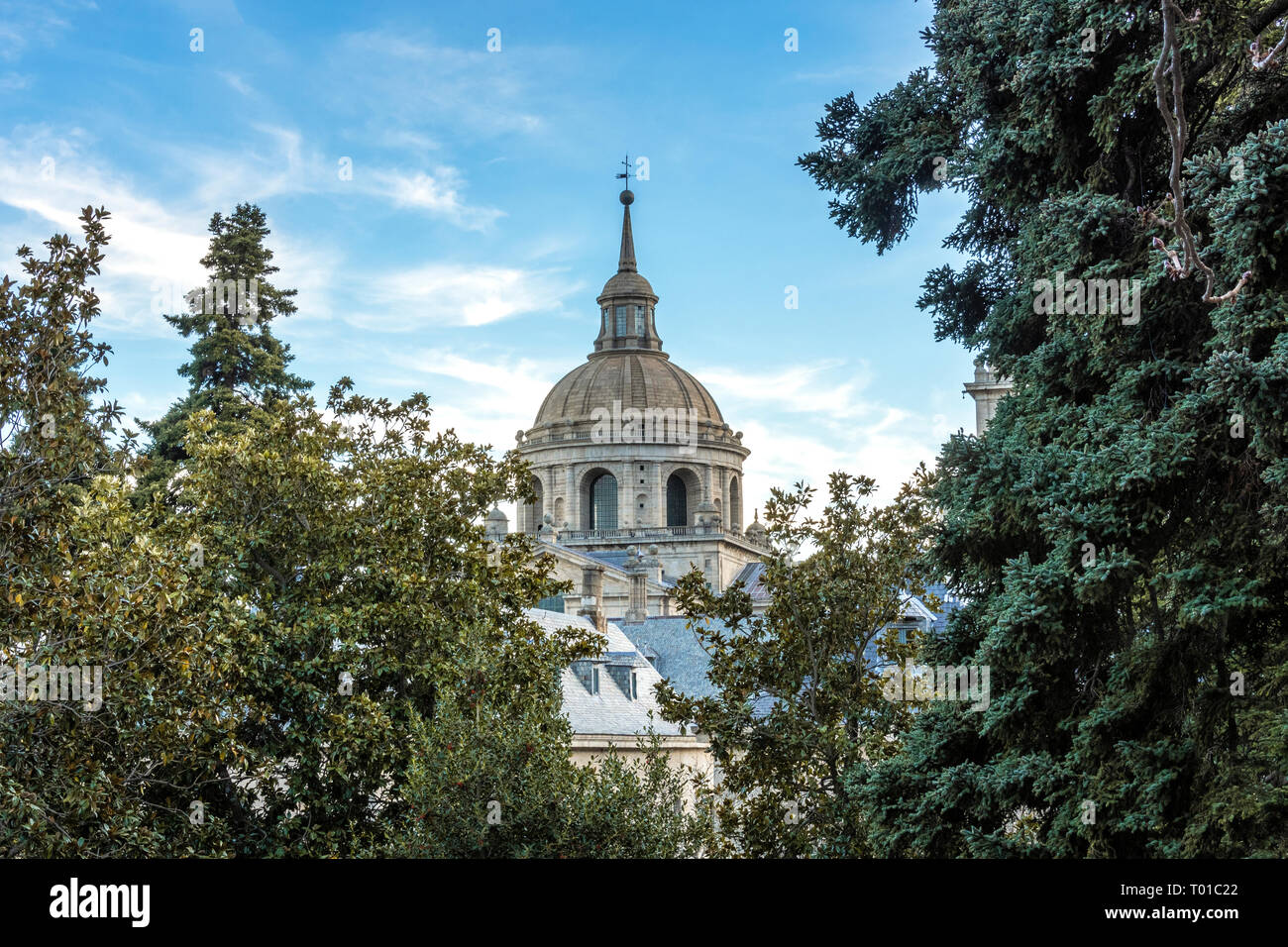 Detail of a dome of the Escorial monastery. Spain madrid. Stock Photo