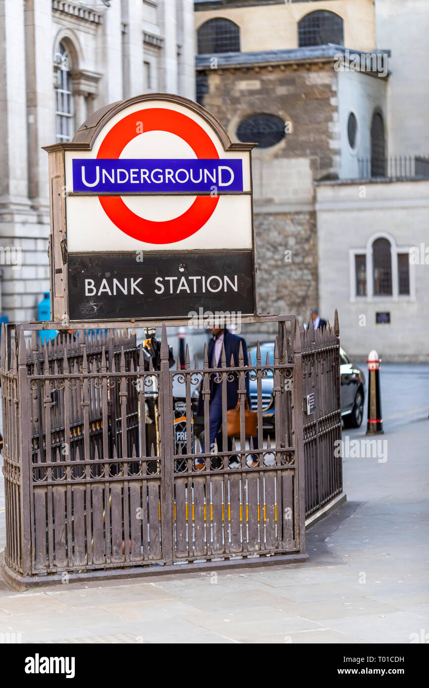 London Underground Bank Station in the heart of The City of London Stock Photo Alamy