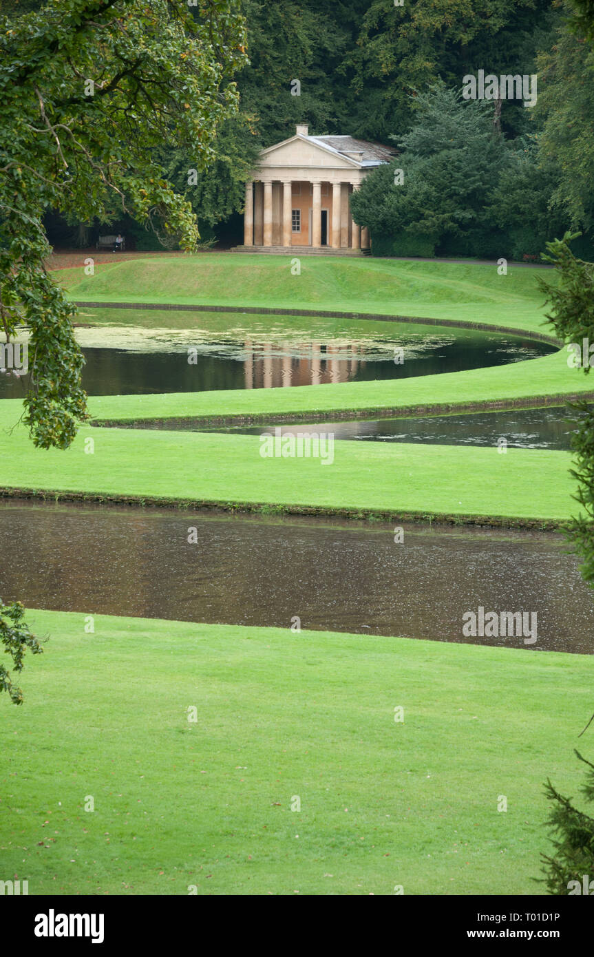 The Temple of Piety at Studley Royal Water Garden, Yorkshire Stock Photo