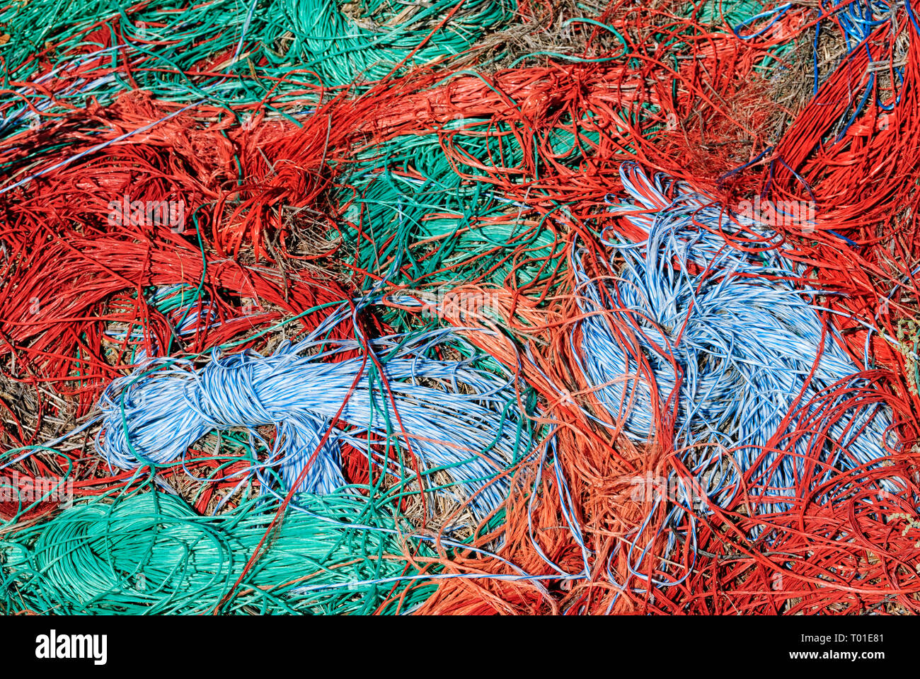 Nylon twine or string in bundles Stock Photo Alamy