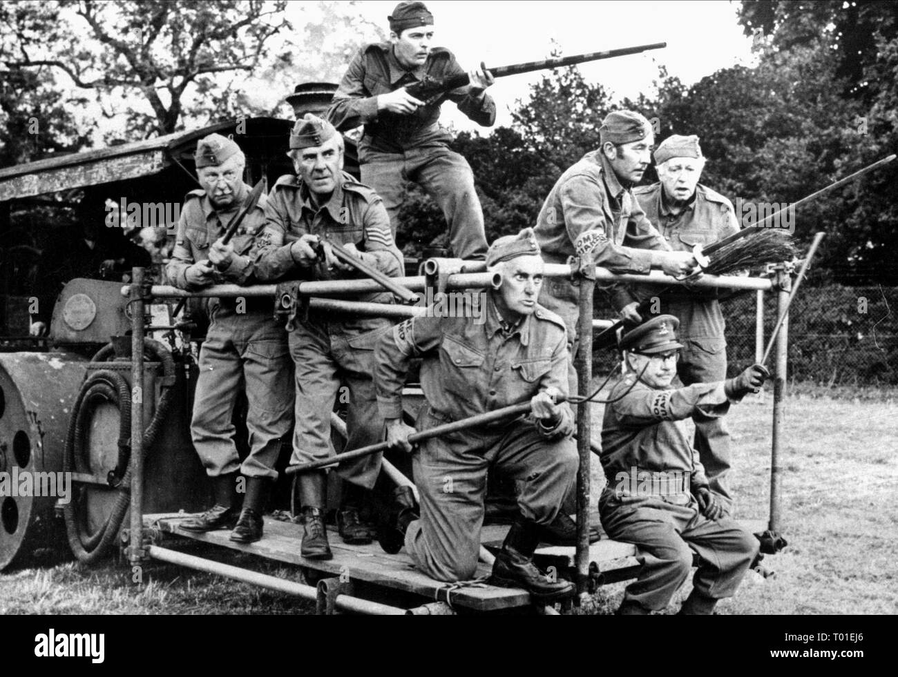 DAD'S ARMY, CLIVE DUNN, JOHN LE MESURIER, IAN LAVENDER, JOHN LAURIE, ARTHUR LOWE, JAMES BECK , ARNOLD RIDLEY, 1973 Stock Photo