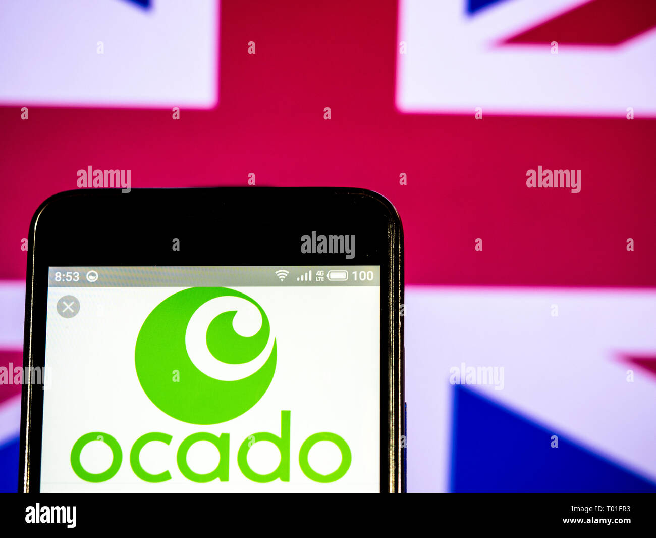 Ocado Group PLC logo seen displayed on smart phone Stock Photo - Alamy