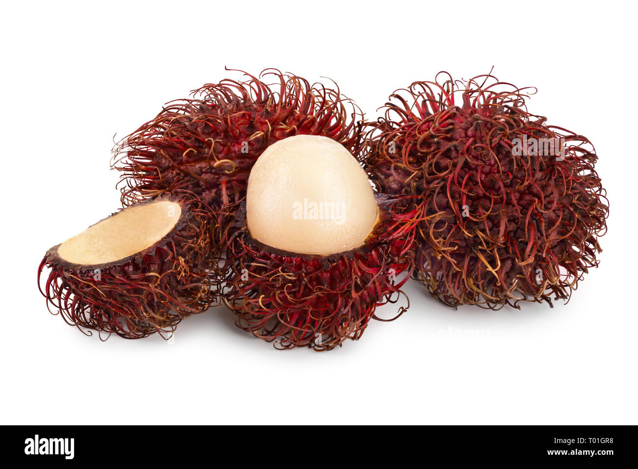 rambutan isolated on white background. Tropical fruit. Nephelium ...