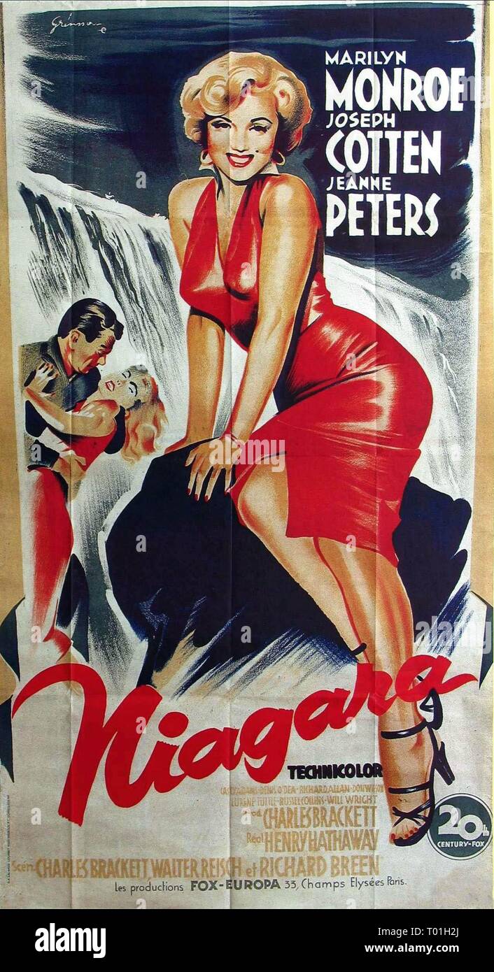 MARILYN MONROE POSTER, NIAGARA, 1953 Stock Photo