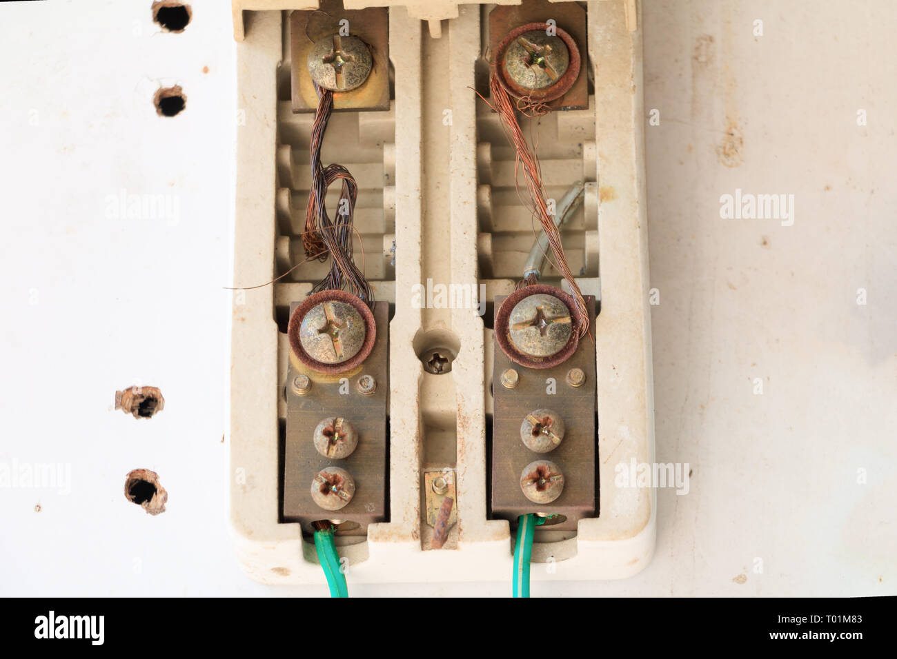 circuit breaker old at danger Stock Photo Alamy