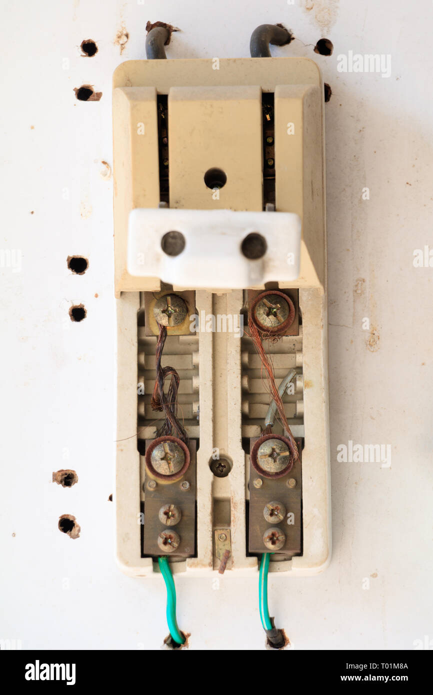circuit breaker old at danger Stock Photo Alamy