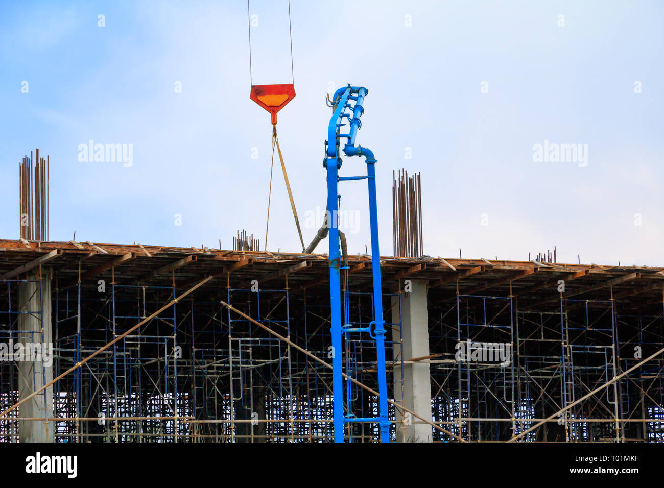 work construction in building high site workplace Stock Photo - Alamy