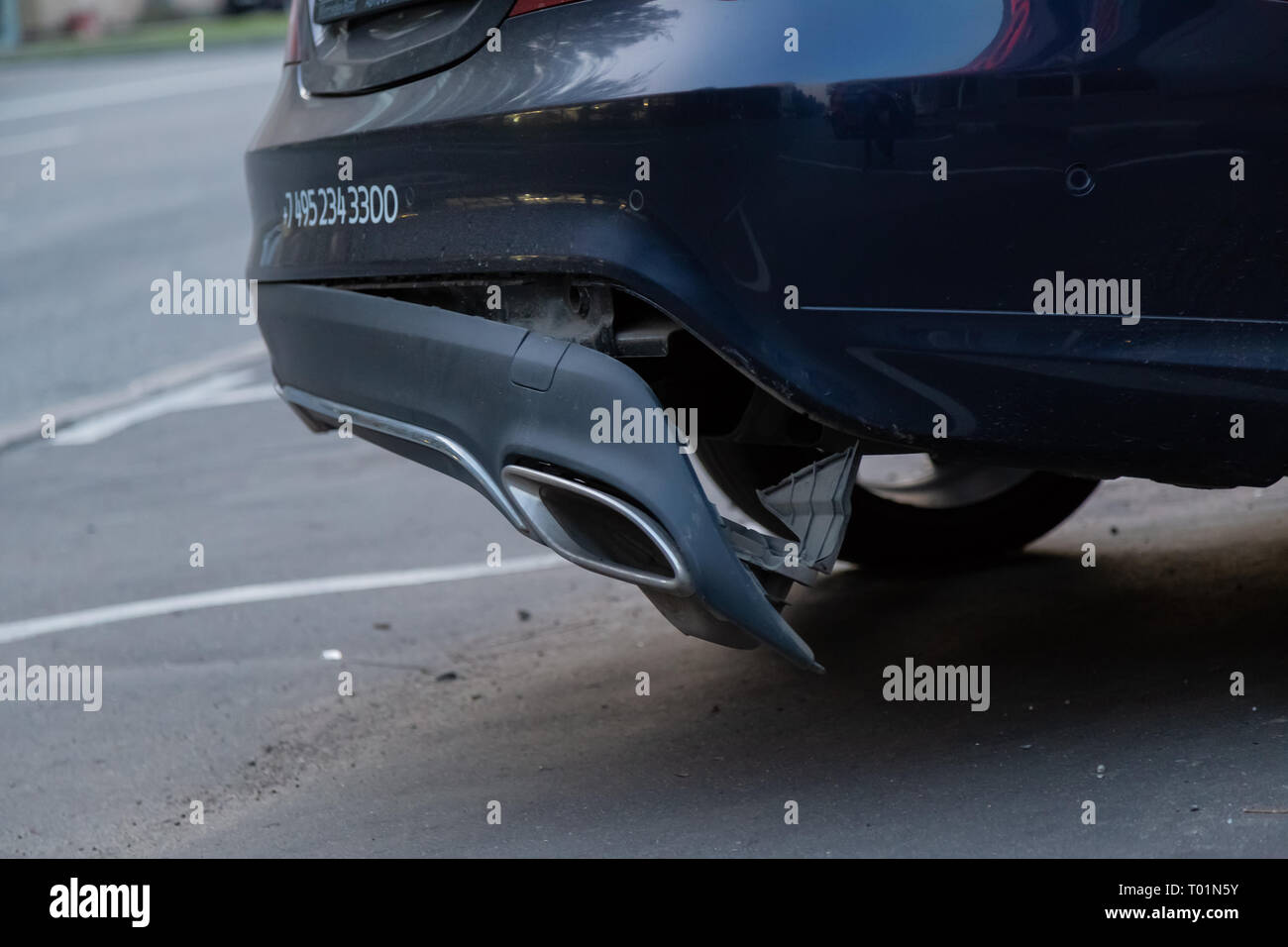 MOSCOW, RUSSIA AUGUST 17, 2018 A CLA 200 car Mercedes Benz from car