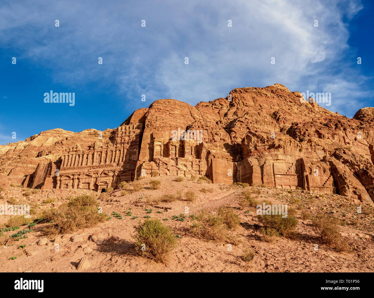 Royal Tombs, Petra, Ma'an Governorate, Jordan Stock Photo