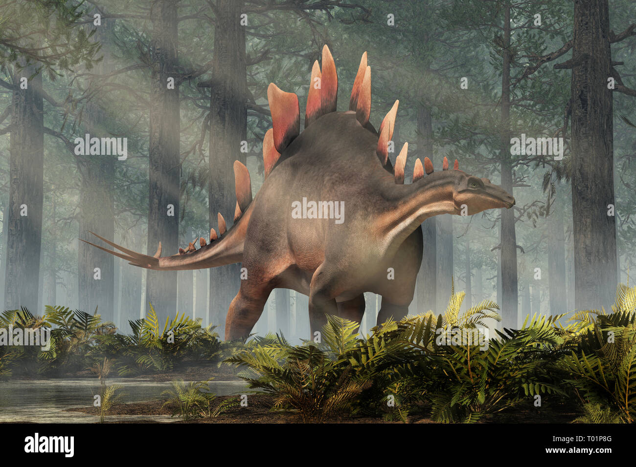 Dinosaur Sauropod, Ankylosaurus, Pterodactyl, Eggs, Tirannosaurus,  Stegosaurus, Fern Stock Illustration - Illustration of beast, background:  165002183