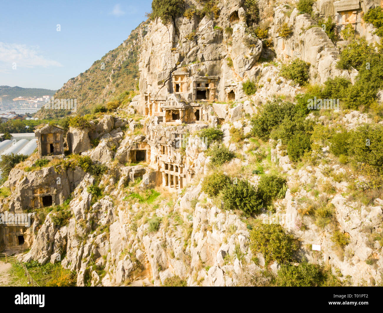 Rock carved tombs turkey hires stock photography and images Alamy
