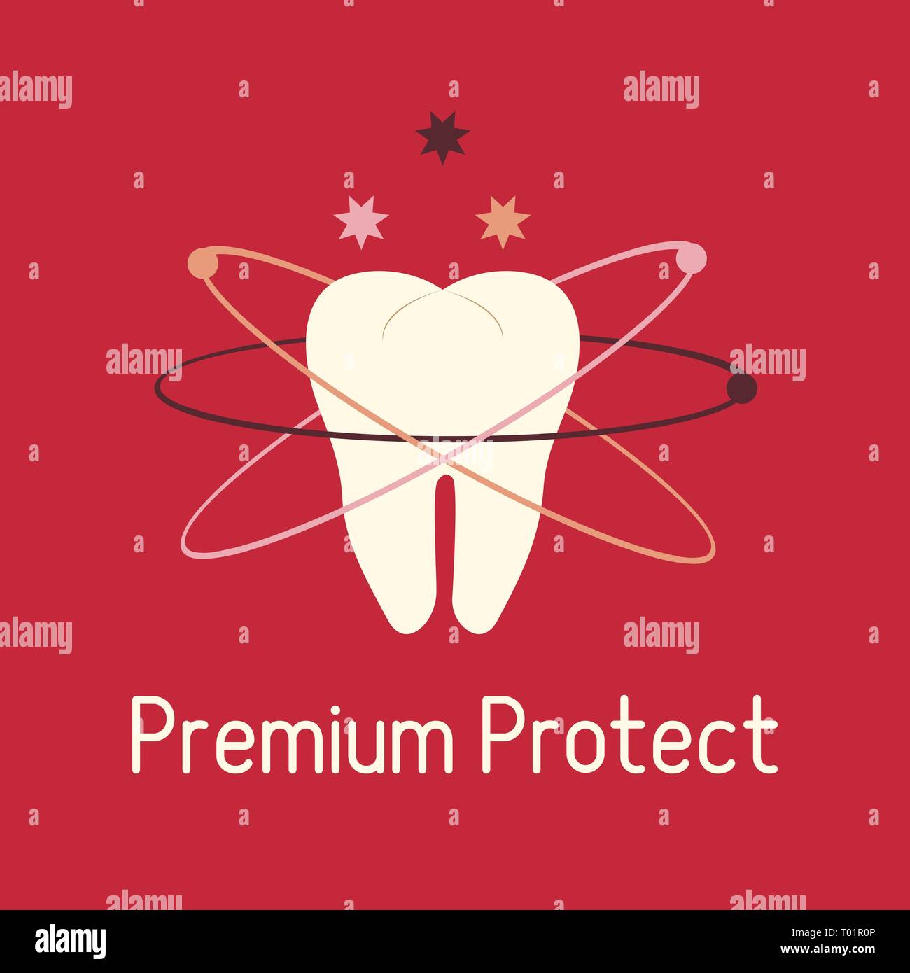 Vector Illustration With Tooth Protection For Teeth Dental