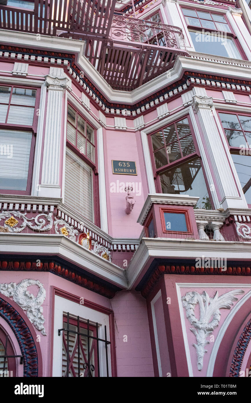 This pink Victorian Home, located in the iconic HaightAshbury district
