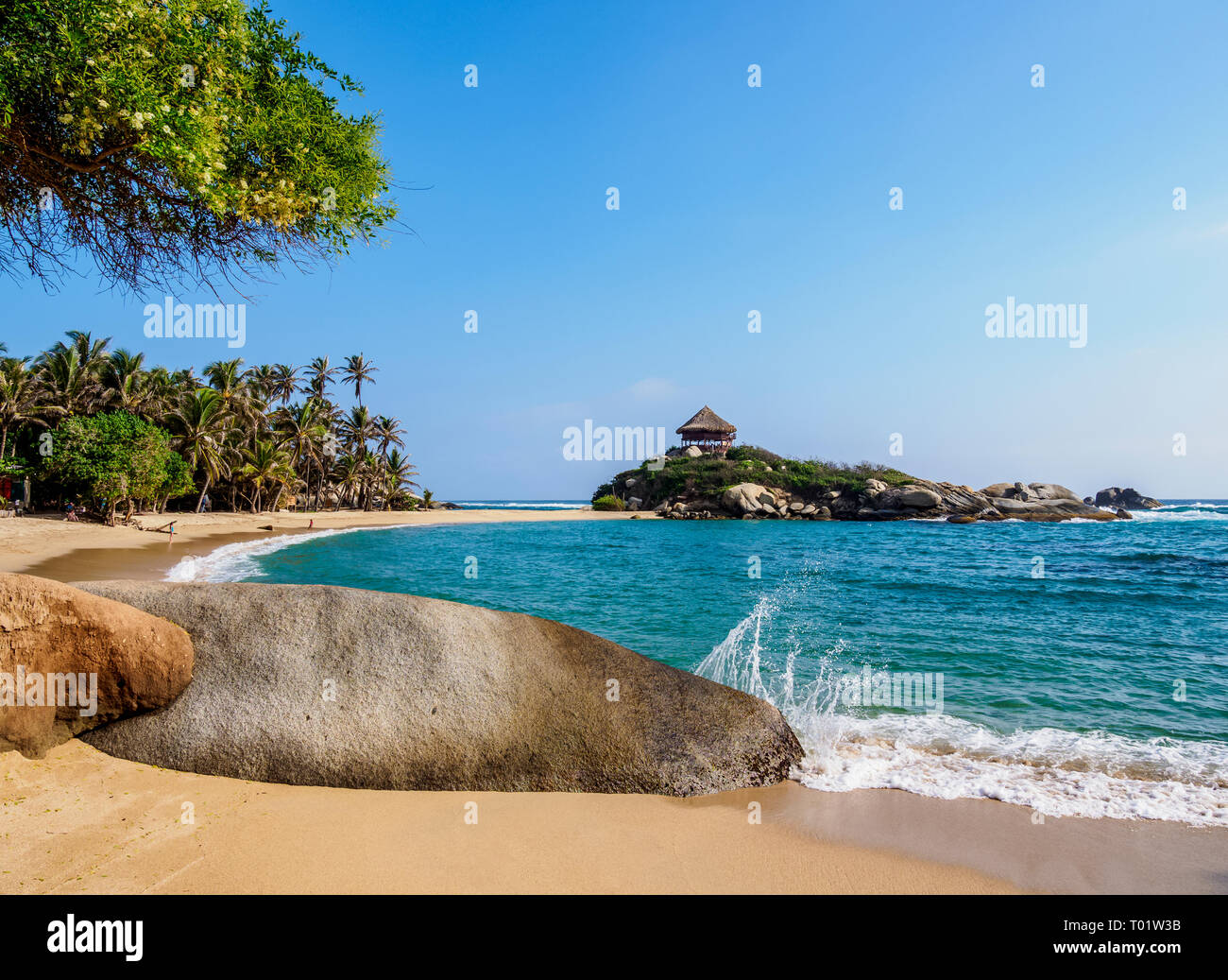 El Cabo San Juan del Guia beach, Tayrona National Natural Park, Magdalena Department, Caribbean, Colombia Stock Photo
