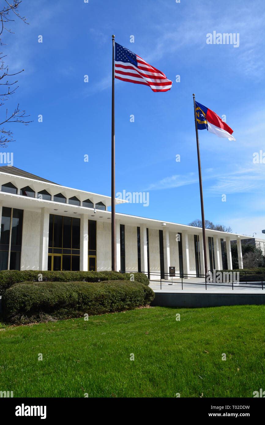 North Carolina's Legislative Building was opened in 1963 and devoted solely to the legislative branch of state government. Stock Photo