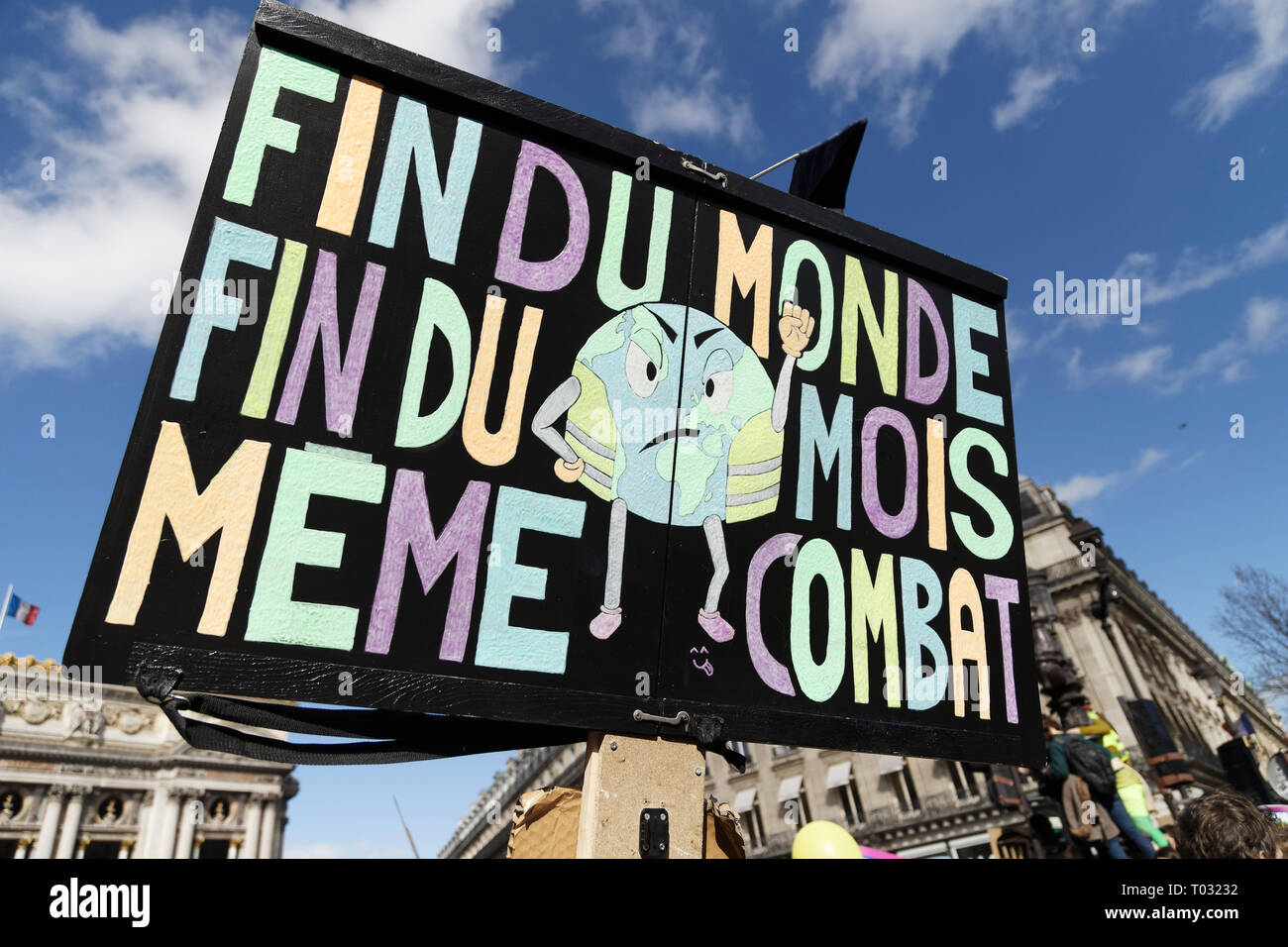 Paris, France. 16th Mar, 2019. Demonstration for climate, biodiversity, social justice and against repression, on March 16, 2019 in Paris, France. Credit: Bernard Menigault/Alamy Live News Stock Photo