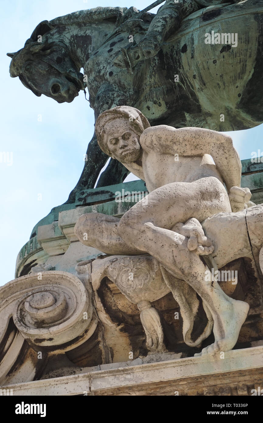 Statue of Prince Eugene of Savoy Turkish Prisoner and Horse outside the