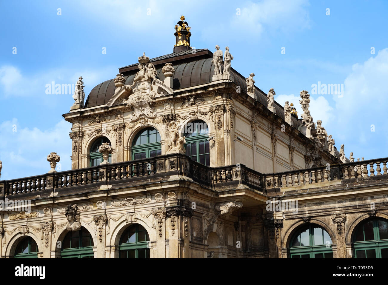 Zwinger Palace Rococo Style Sculptures Dresden Germany Stock Photo