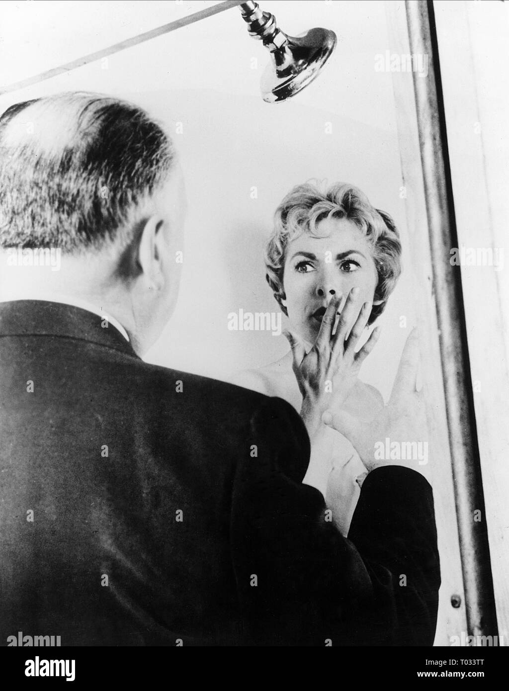 ALFRED HITCHCOCK, JANET LEIGH, PSYCHO, 1960 Stock Photo