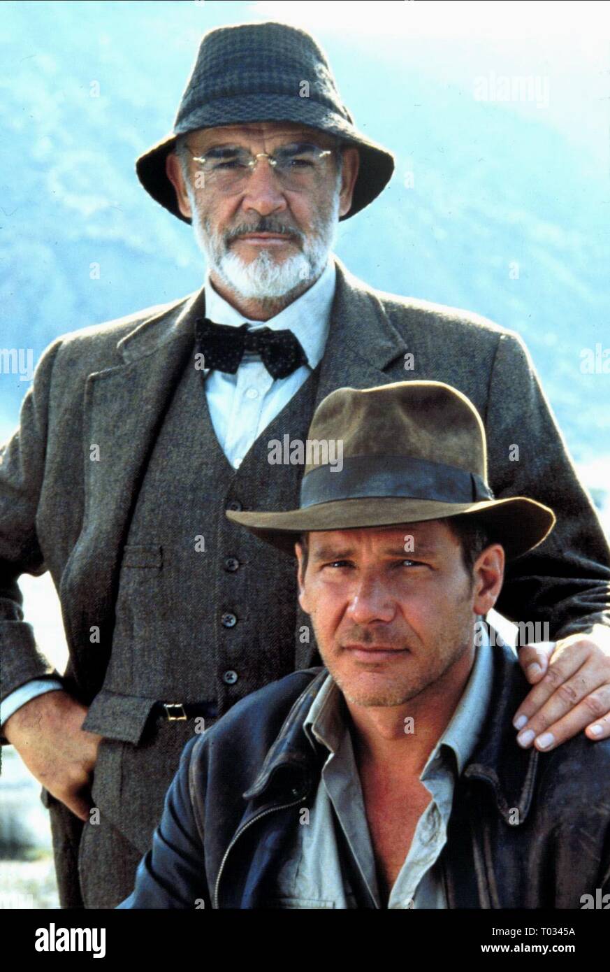 SEAN CONNERY, HARRISON FORD, INDIANA JONES AND THE LAST CRUSADE, 1989 Stock Photo