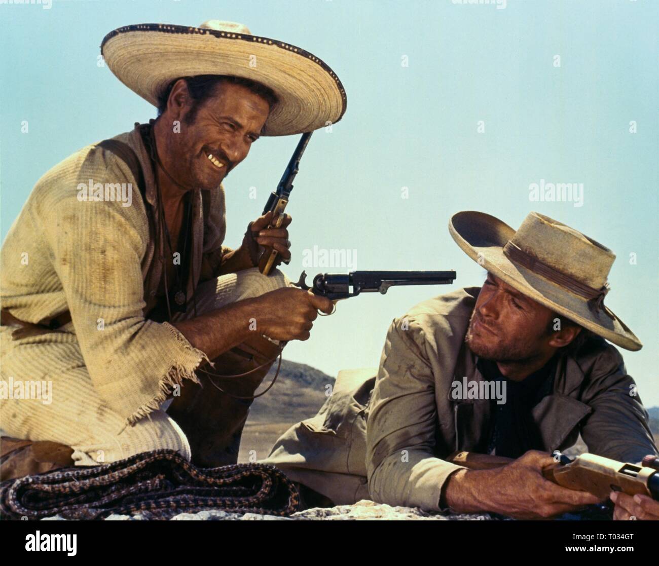THE GOOD, THE BAD AND THE UGLY, ELI WALLACH , CLINT EASTWOOD, 1966 Stock Photo