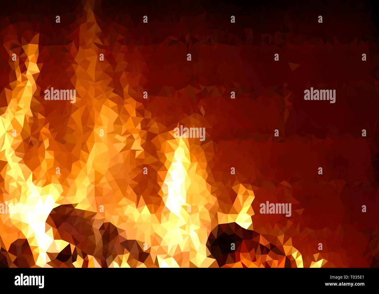 Triangular Grid Background with Fire Pattern Stock Vector Image & Art ...