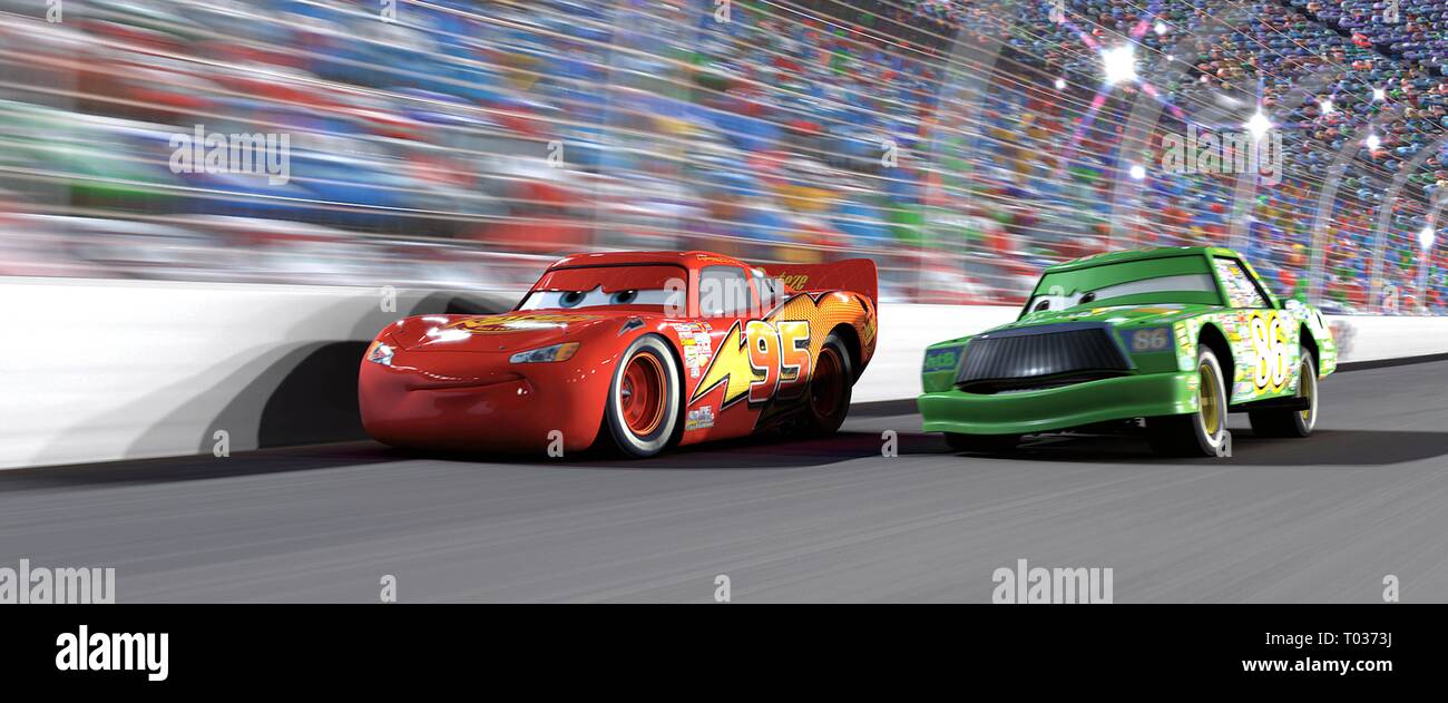 lightning mcqueen chick hicks and the king