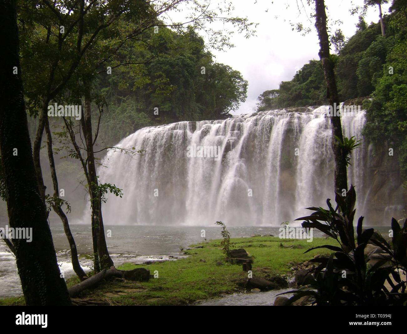 Tinuy-an Falls, known as as the Niagara Falls of the Philippines is a popular attraction in Surigao del Sur. Stock Photo