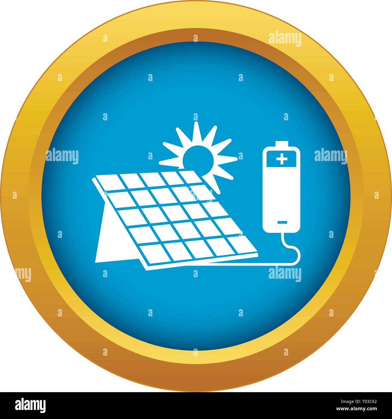 Solar panel icon blue vector isolated Stock Vector Image & Art - Alamy