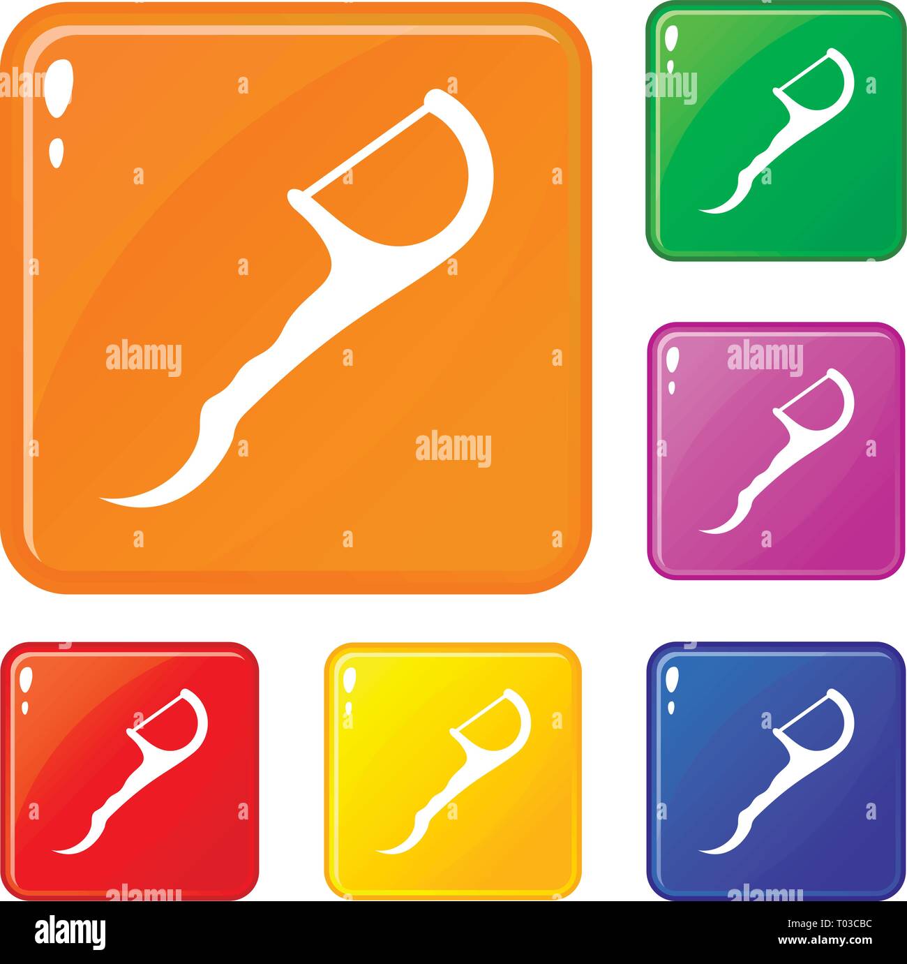 Tooth tool professional icons set vector color Stock Vector Image & Art ...
