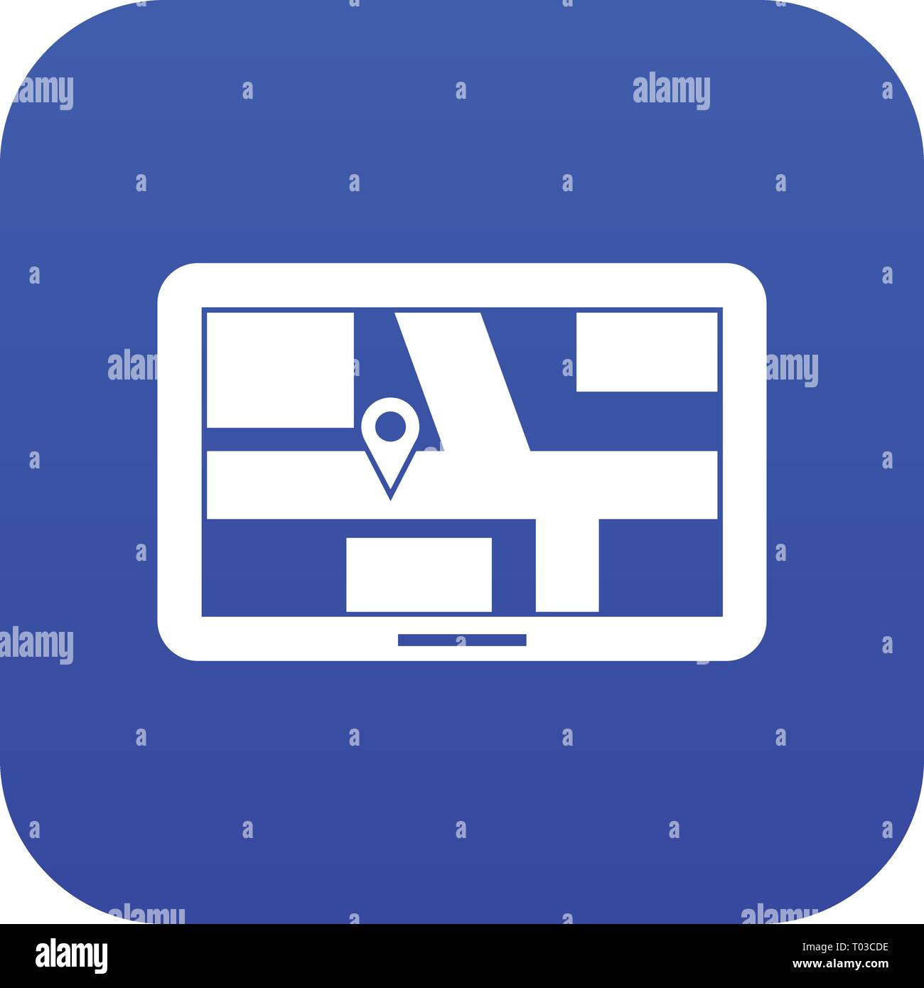 Navigation icon digital blue Stock Vector Image & Art - Alamy