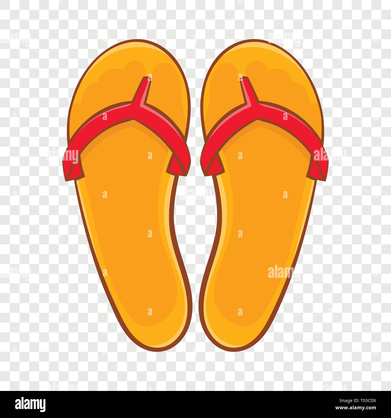 Flips flops icon, cartoon style Stock Vector