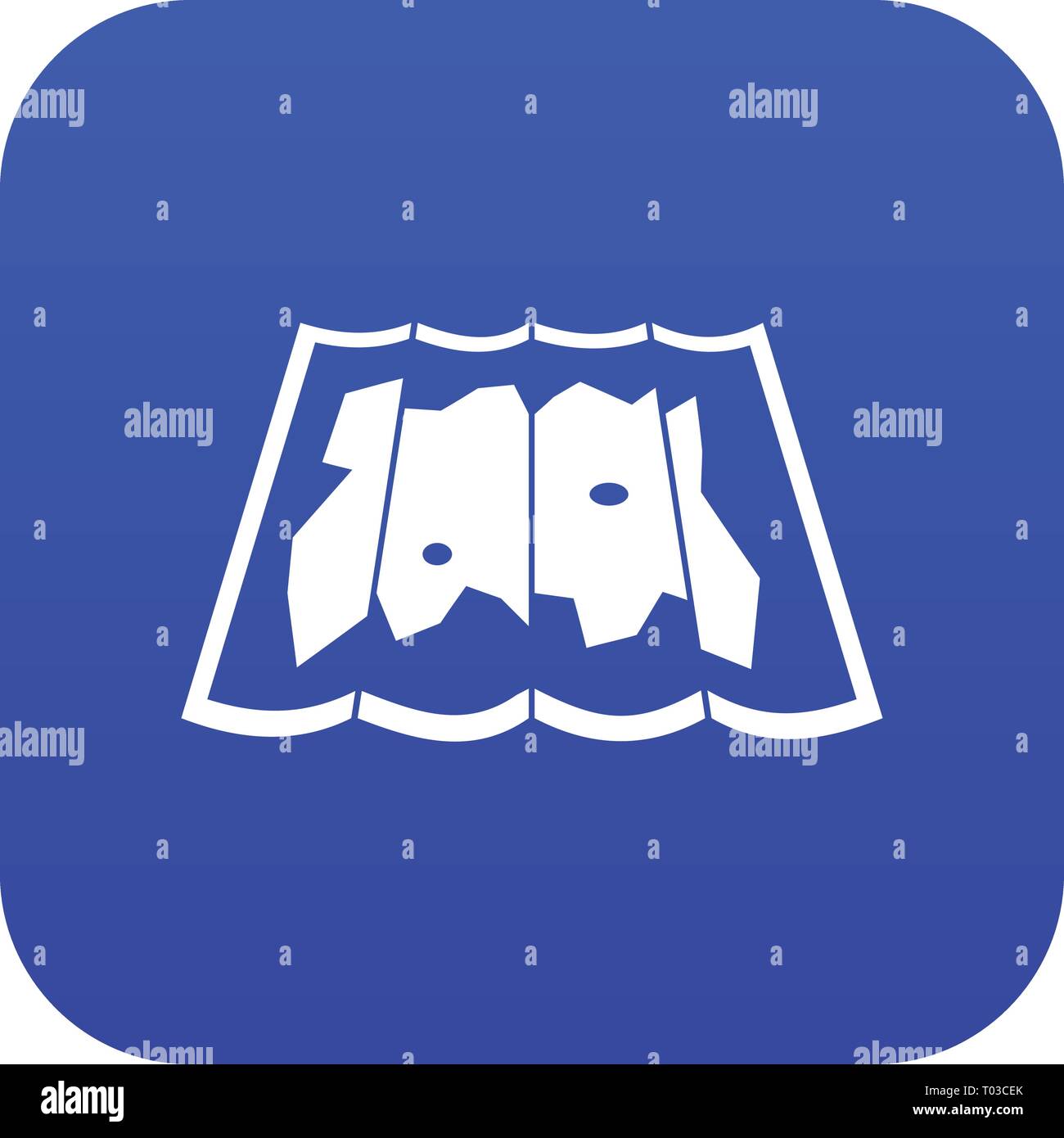 Map icon digital blue Stock Vector Image & Art - Alamy