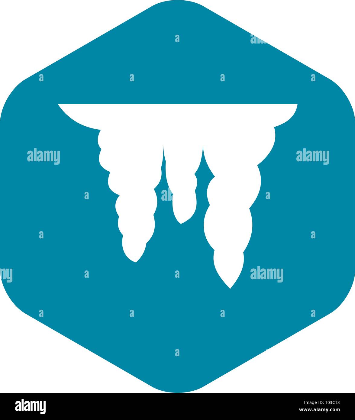 Icicles icon, simple style Stock Vector